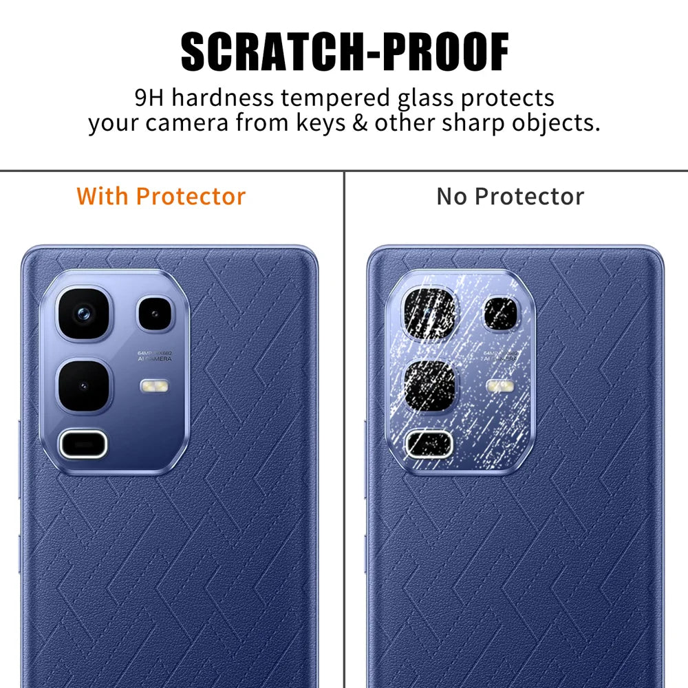 For Infinix Note 50s 5G Full Cover Camera Lens Protector High Definition Anti Fingerprint AR Tempered Glass Lens Film - Transparent - 4