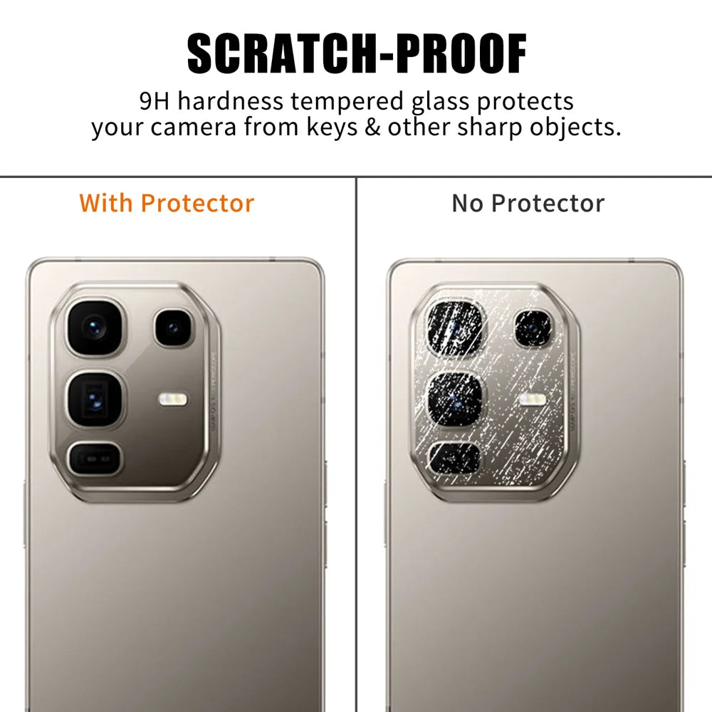 For Infinix Note 50 Pro+ 5G Full Cover Camera Lens Protector High Definition Anti Fingerprint AR Tempered Glass Lens Film - Transparent - 4