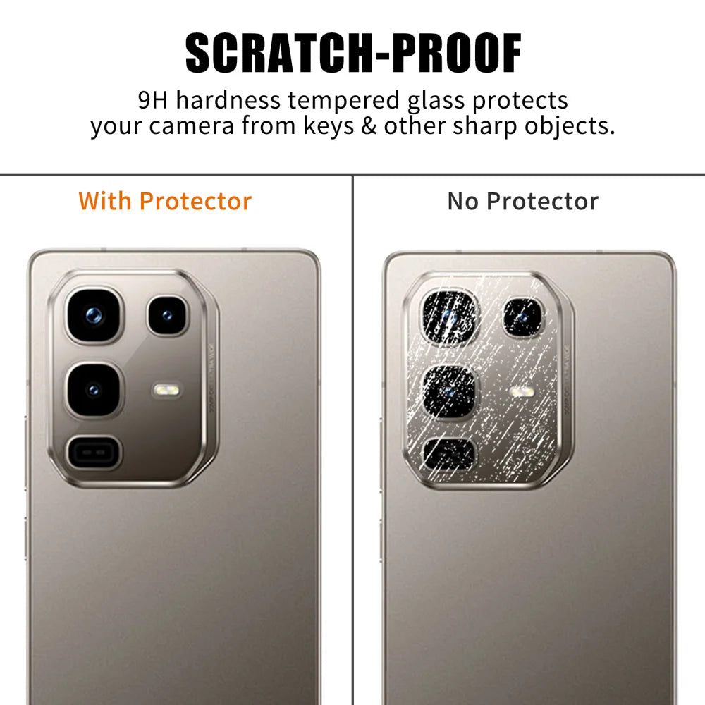For Infinix Note 50 Pro 4G Full Cover Camera Lens Protector High Definition Anti Fingerprint AR Tempered Glass Lens Film - Transparent - 4