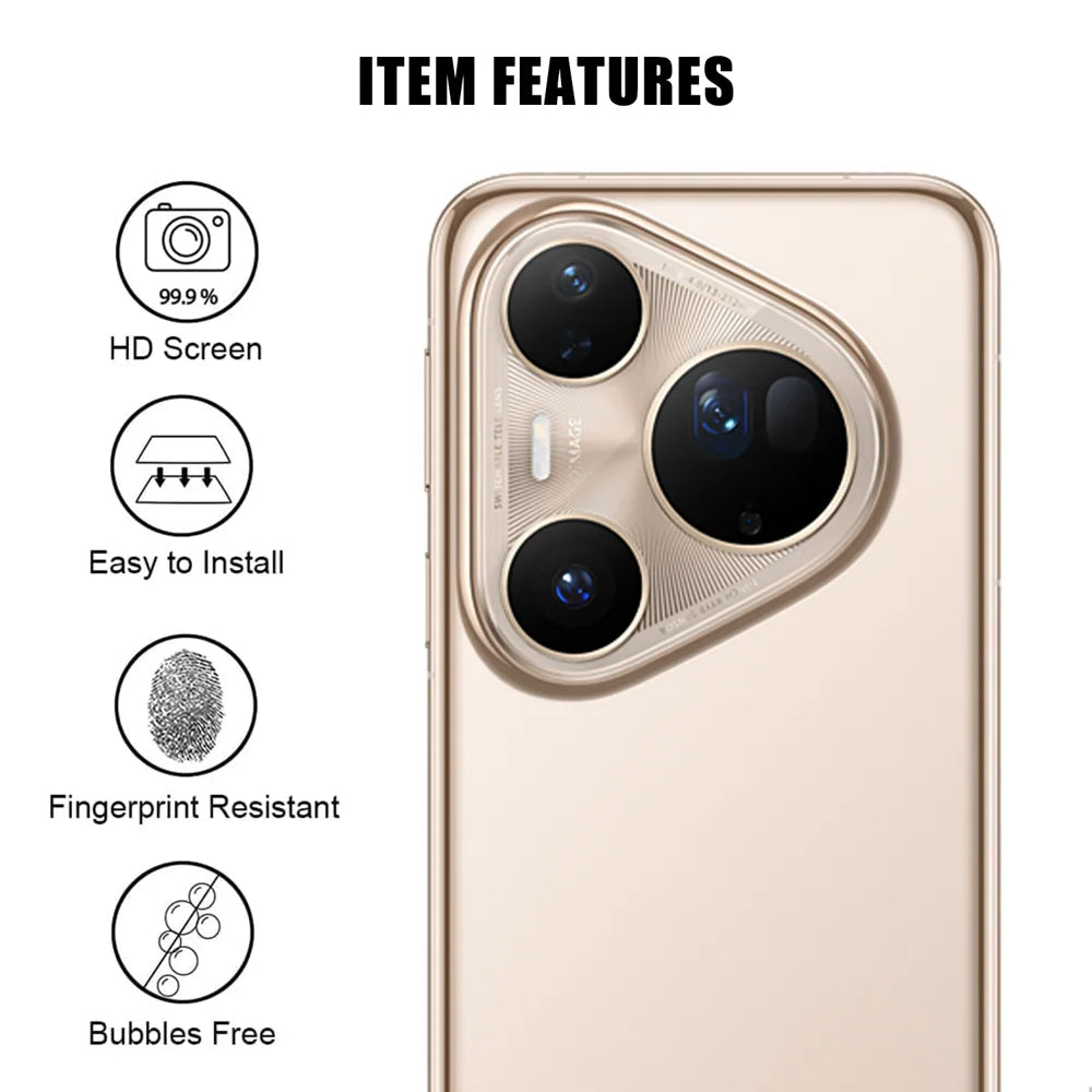 For Huawei Pura 80 Ultra Full Cover Camera Lens Protector High Definition Anti Fingerprint AR Tempered Glass Lens Film - Transparent - 2