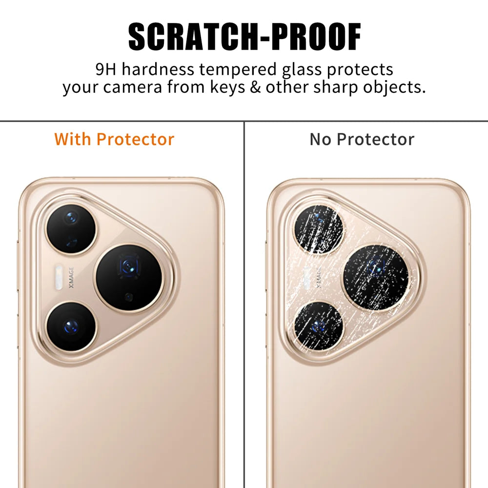 For Huawei Pura 80 Pro+ / Huawei Pura 80 Pro Full Cover Camera Lens Protector High Definition Anti Fingerprint AR Tempered Glass Lens Film - Transparent - 4