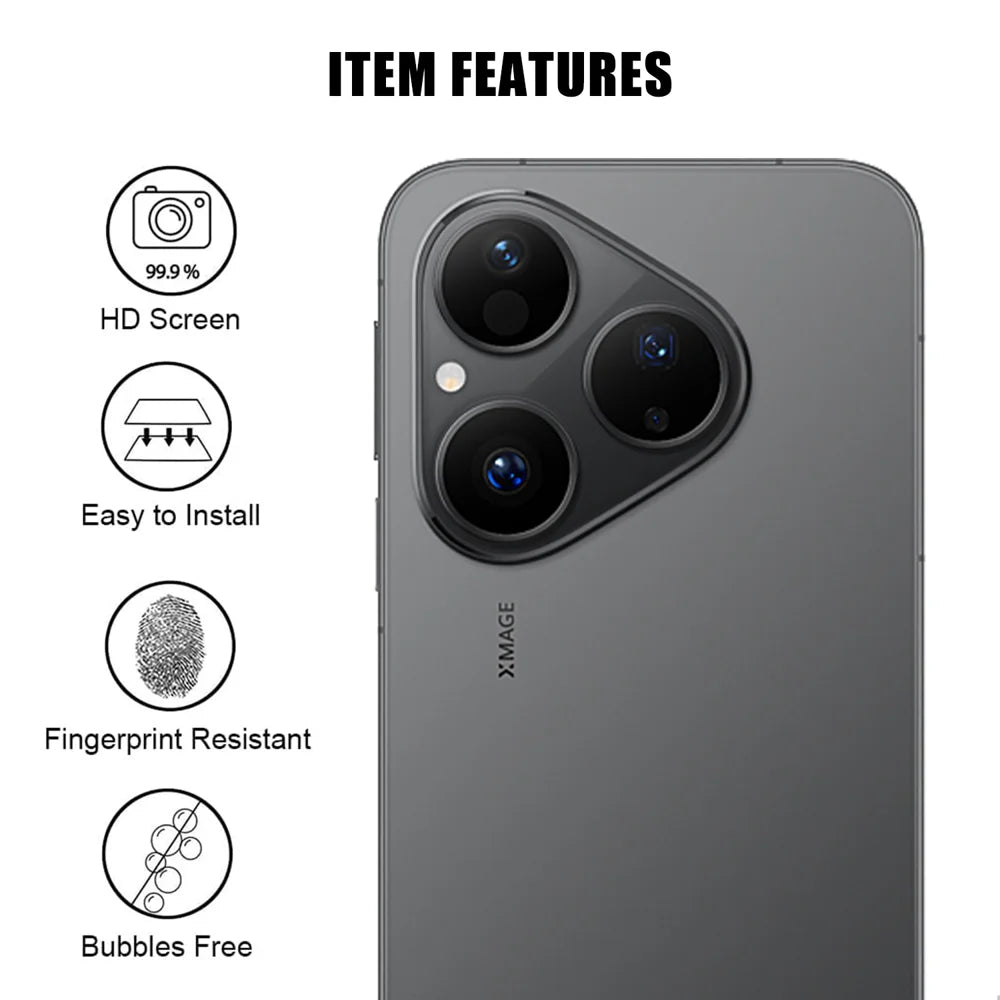 For Huawei Pura 80 Full Cover Camera Lens Protector High Definition Anti Fingerprint AR Tempered Glass Lens Film - Transparent - 2