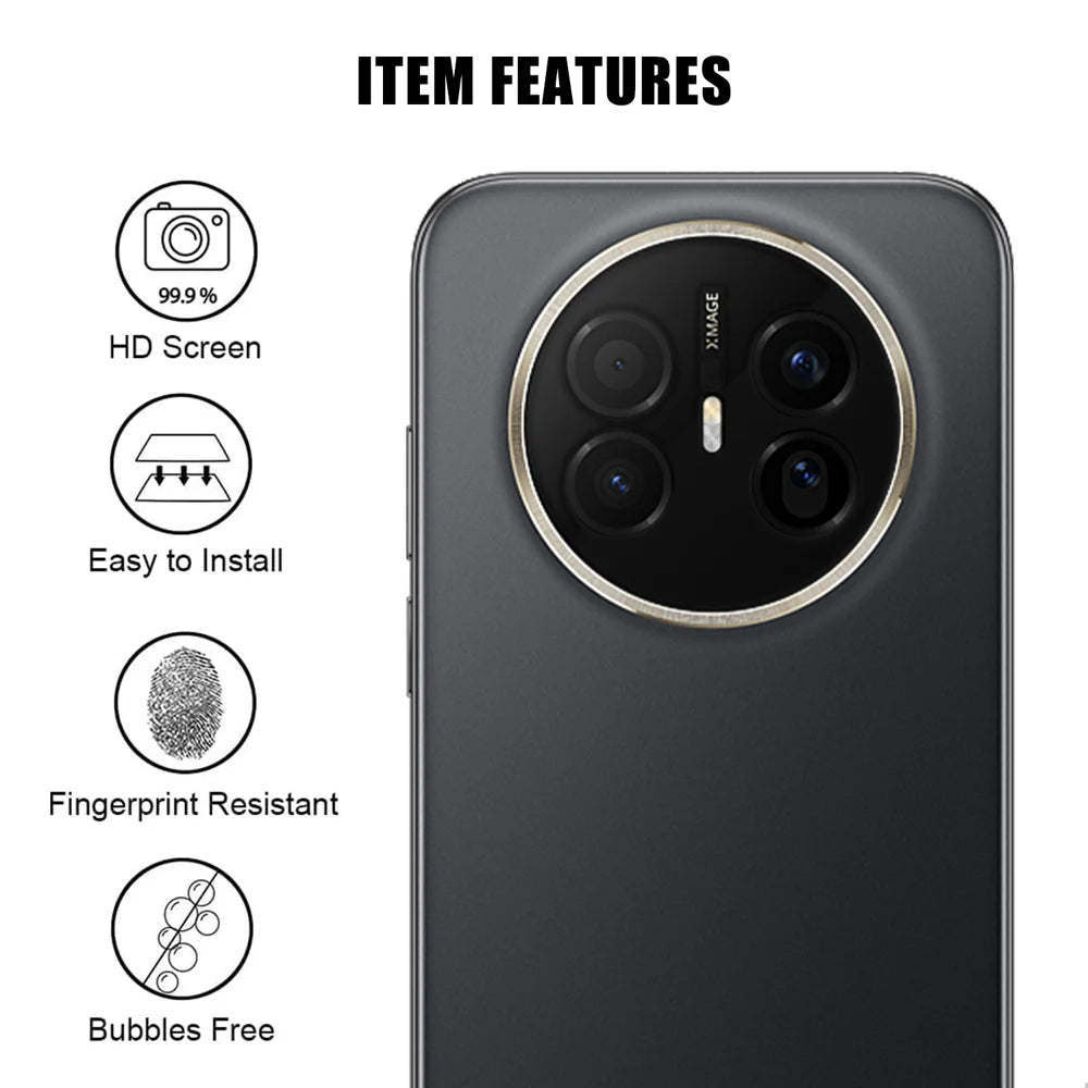 For Huawei Mate 70 Air Full Cover Camera Lens Protector High Definition Anti Fingerprint AR Tempered Glass Lens Film - Transparent - 2