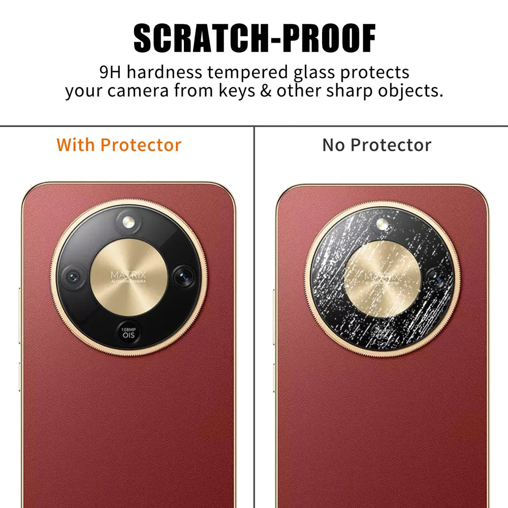 For Honor X9d 5G / Honor Magic8 Lite 5G Full Cover Camera Lens Protector High Definition Anti Fingerprint AR Tempered Glass Lens Film - Transparent - 4