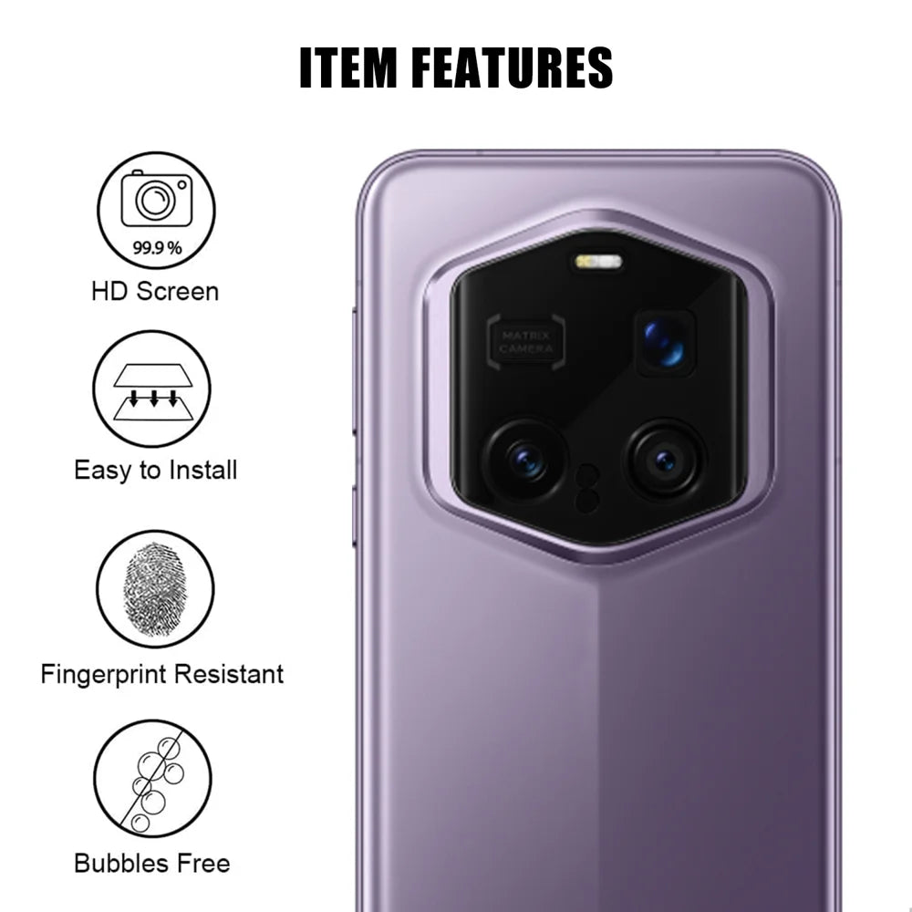 For Honor Magic7 RSR Porsche Design 5G Full Cover Camera Lens Protector High Definition Anti Fingerprint AR Tempered Glass Lens Film - Transparent - 2