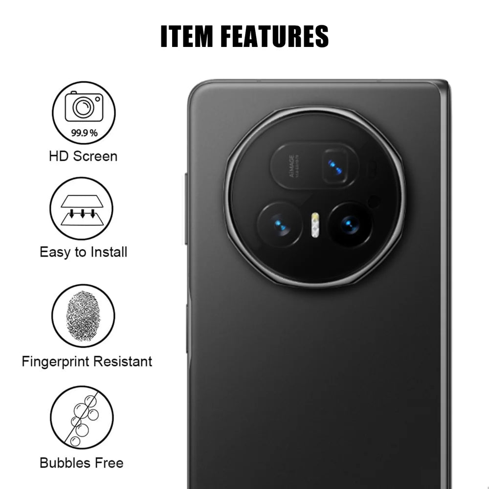 For Honor Magic V5 5G Full Cover Camera Lens Protector High Definition Anti Fingerprint AR Tempered Glass Lens Film - Transparent - 2
