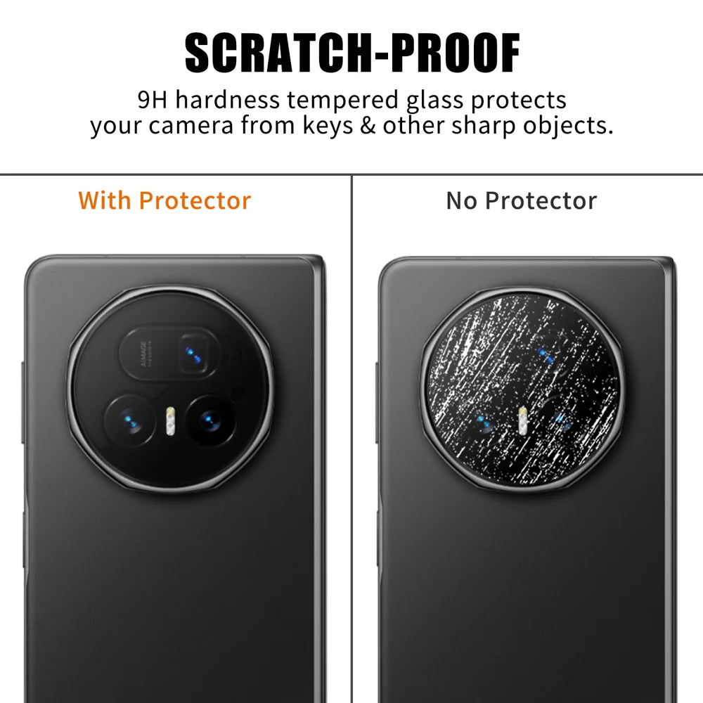 For Honor Magic V5 5G Full Cover Camera Lens Protector High Definition Anti Fingerprint AR Tempered Glass Lens Film - Transparent - 4
