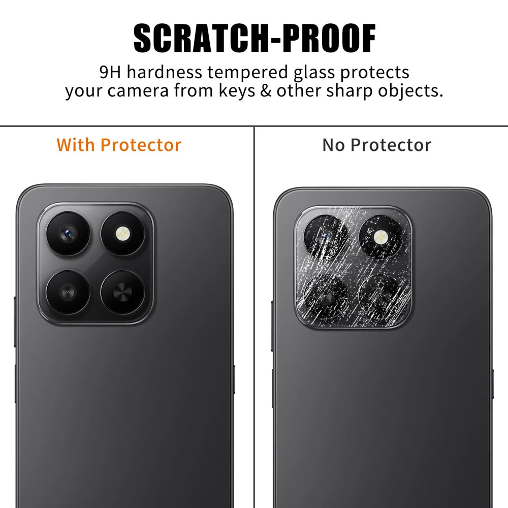 For Honor X7d 4G / Honor 400 Smart 5G Full Cover Camera Lens Protector High Definition Anti Fingerprint AR Tempered Glass Lens Film - Transparent - 4