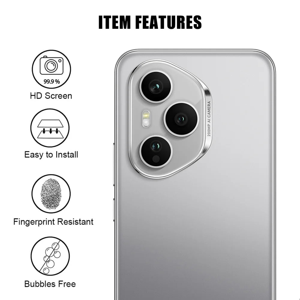 For Honor 400 Pro 5G (Global) Full Cover Camera Lens Protector High Definition Anti Fingerprint AR Tempered Glass Lens Film - Transparent - 2