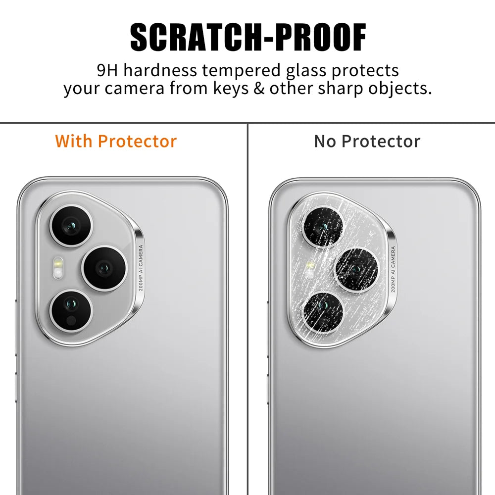 For Honor 400 Pro 5G (Global) Full Cover Camera Lens Protector High Definition Anti Fingerprint AR Tempered Glass Lens Film - Transparent - 4