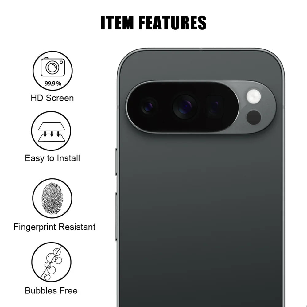 For Google Pixel 10 Pro XL Full Cover Camera Lens Protector High Definition Anti Fingerprint AR Tempered Glass Lens Film - Transparent - 2