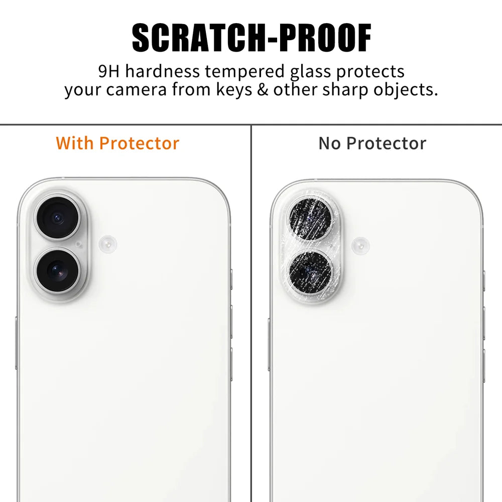 For iPhone 16 Plus / iPhone 16 Full Cover Camera Lens Protector High Definition Anti Fingerprint AR Tempered Glass Lens Film - Transparent - 4