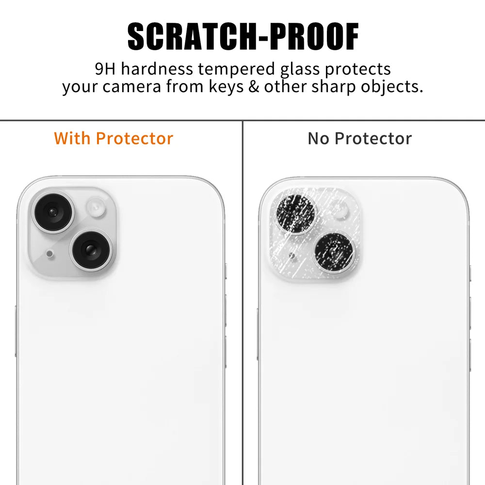 For iPhone 14 Plus / iPhone 14 Full Cover Camera Lens Protector High Definition Anti Fingerprint AR Tempered Glass Lens Film - Transparent - 4