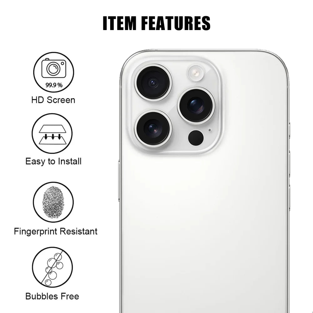 For iPhone 13 Pro Max / iPhone 13 Pro Full Cover Camera Lens Protector High Definition Anti Fingerprint AR Tempered Glass Lens Film - Transparent - 2