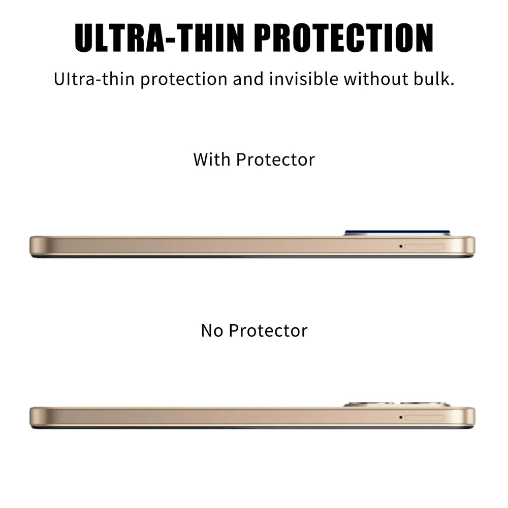 For Infinix Smart 10 Full Cover Camera Lens Protector High Definition Anti Fingerprint AR Tempered Glass Lens Film - Transparent - 3