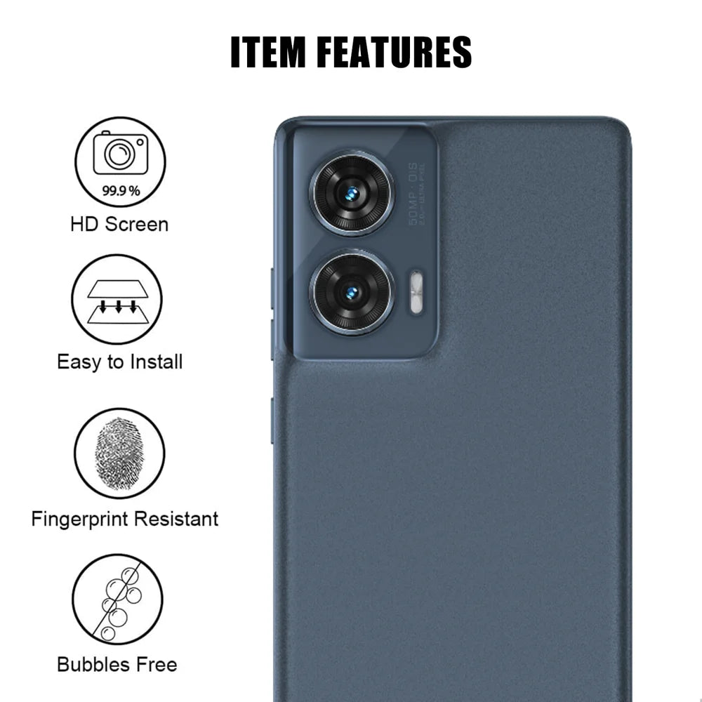 For Motorola Edge 50 Fusion 5G Full Cover Camera Lens Protector High Definition Anti Fingerprint AR Tempered Glass Lens Film - Transparent - 2