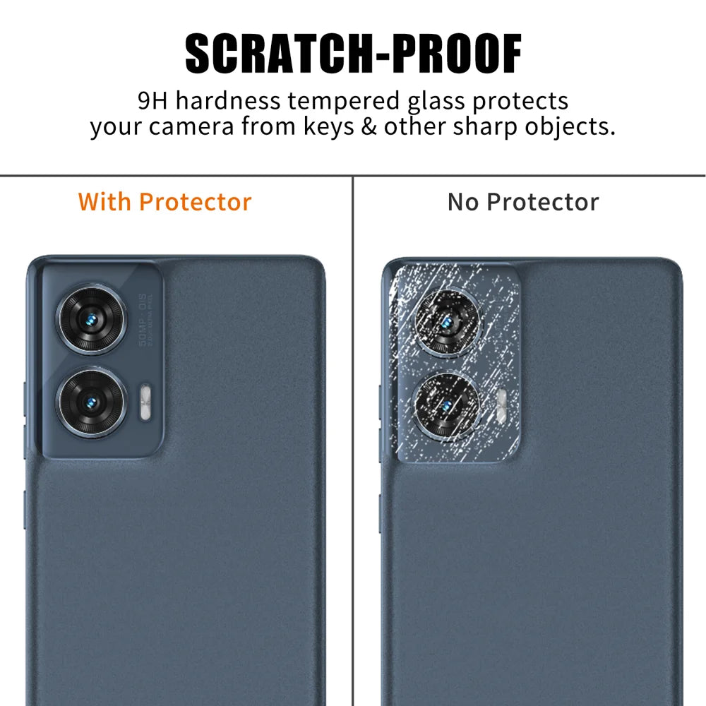 For Motorola Edge 50 Fusion 5G Full Cover Camera Lens Protector High Definition Anti Fingerprint AR Tempered Glass Lens Film - Transparent - 4