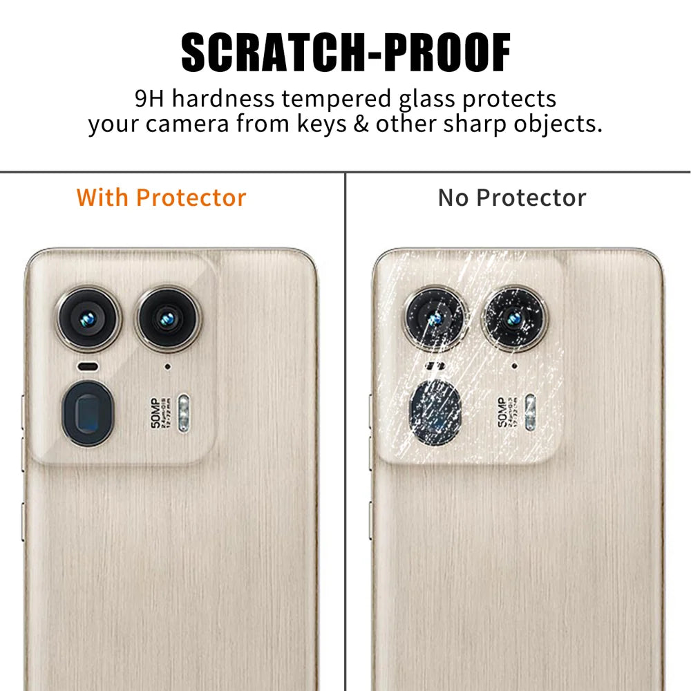 For Motorola Edge 50 Ultra 5G Full Cover Camera Lens Protector High Definition Anti Fingerprint AR Tempered Glass Lens Film - Transparent - 4