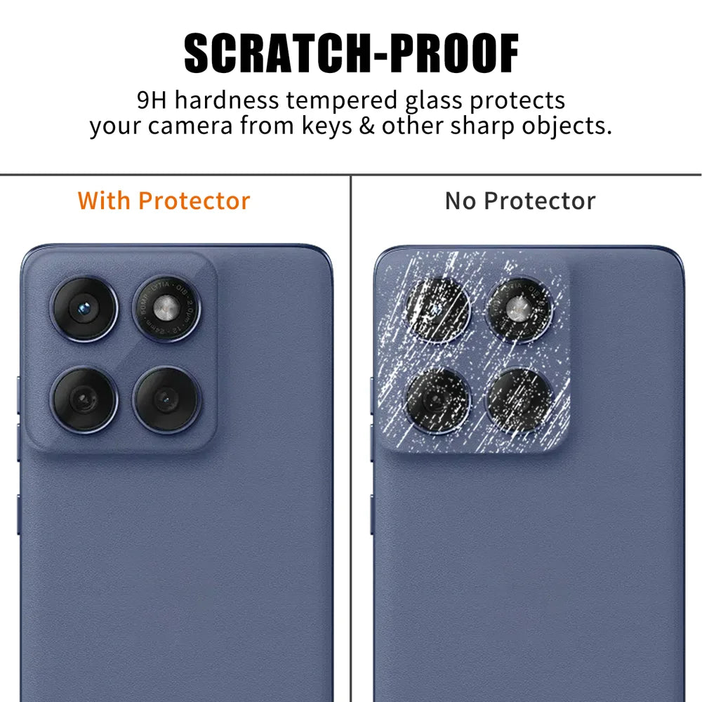 For Motorola Edge 60 5G / Motorola Edge 60s 5G / Motorola Edge 60 Fusion 5G Full Cover Camera Lens Protector High Definition Anti Fingerprint AR Tempered Glass Lens Film - Transparent - 4
