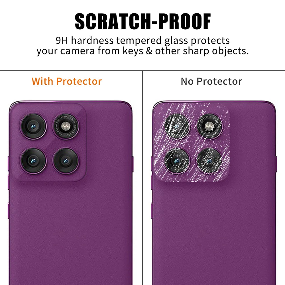 For Motorola Edge 60 Pro 5G Full Cover Camera Lens Protector High Definition Anti Fingerprint AR Tempered Glass Lens Film - Transparent - 4