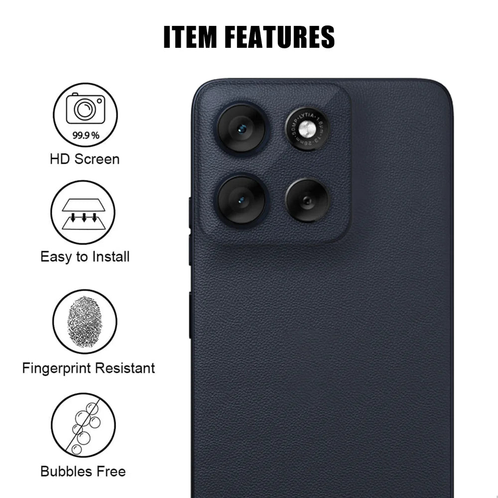 For Motorola Moto G56 5G Full Cover Camera Lens Protector High Definition Anti Fingerprint AR Tempered Glass Lens Film - Transparent - 2