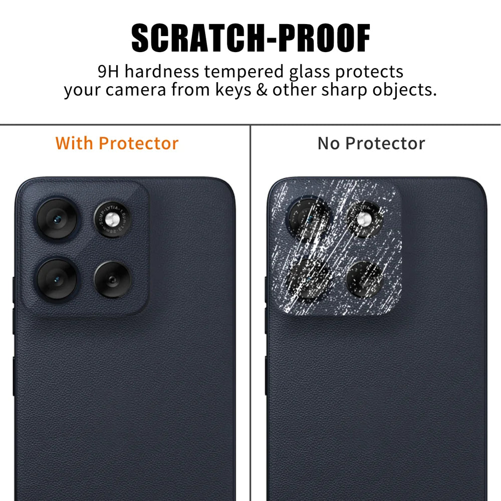 For Motorola Moto G56 5G Full Cover Camera Lens Protector High Definition Anti Fingerprint AR Tempered Glass Lens Film - Transparent - 4