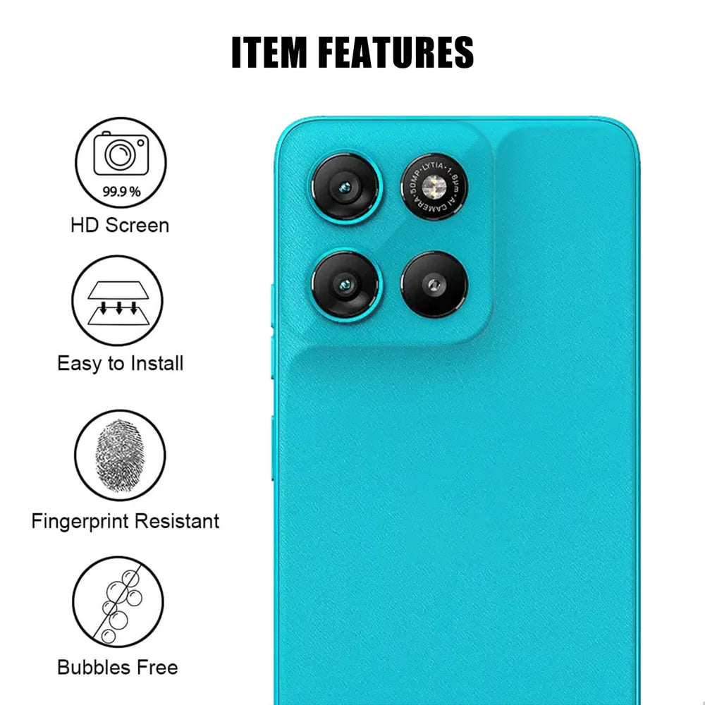 For Motorola Moto G100 5G (2025) / Motorola Moto G67 Power 5G Full Cover Camera Lens Protector High Definition Anti Fingerprint AR Tempered Glass Lens Film - Transparent - 2