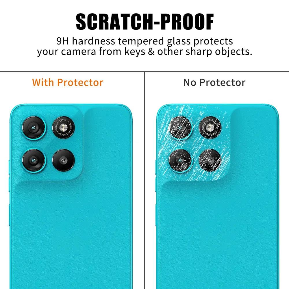 For Motorola Moto G100 5G (2025) / Motorola Moto G67 Power 5G Full Cover Camera Lens Protector High Definition Anti Fingerprint AR Tempered Glass Lens Film - Transparent - 4