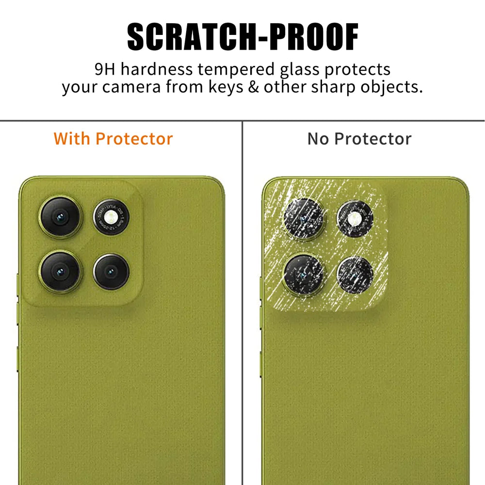 For Motorola Moto G86 Power 5G / Motorola Moto G86 5G Full Cover Camera Lens Protector High Definition Anti Fingerprint AR Tempered Glass Lens Film - Transparent - 4