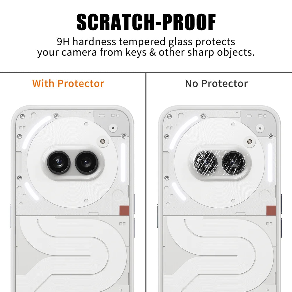 For Nothing Phone (2a) Full Cover Camera Lens Protector High Definition Anti Fingerprint AR Tempered Glass Lens Film - Transparent - 4