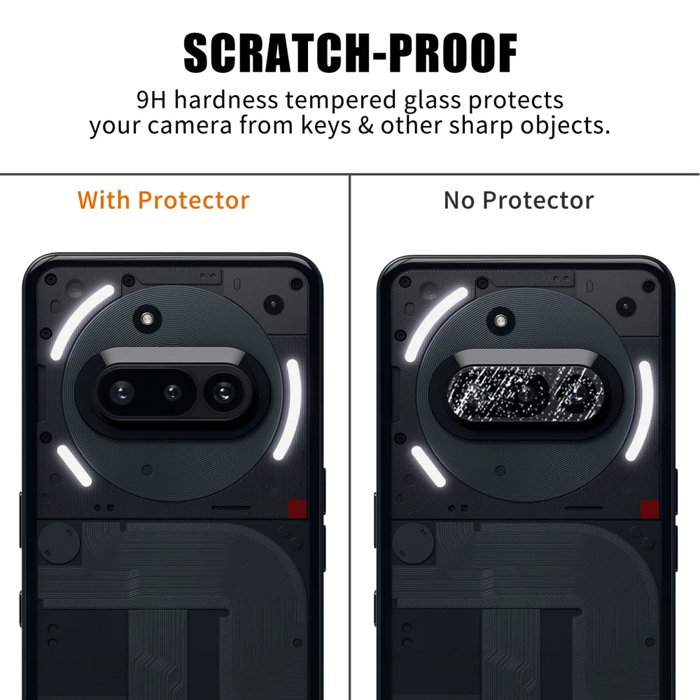 For Nothing Phone (3a) Full Cover Camera Lens Protector High Definition Anti Fingerprint AR Tempered Glass Lens Film - Transparent - 4