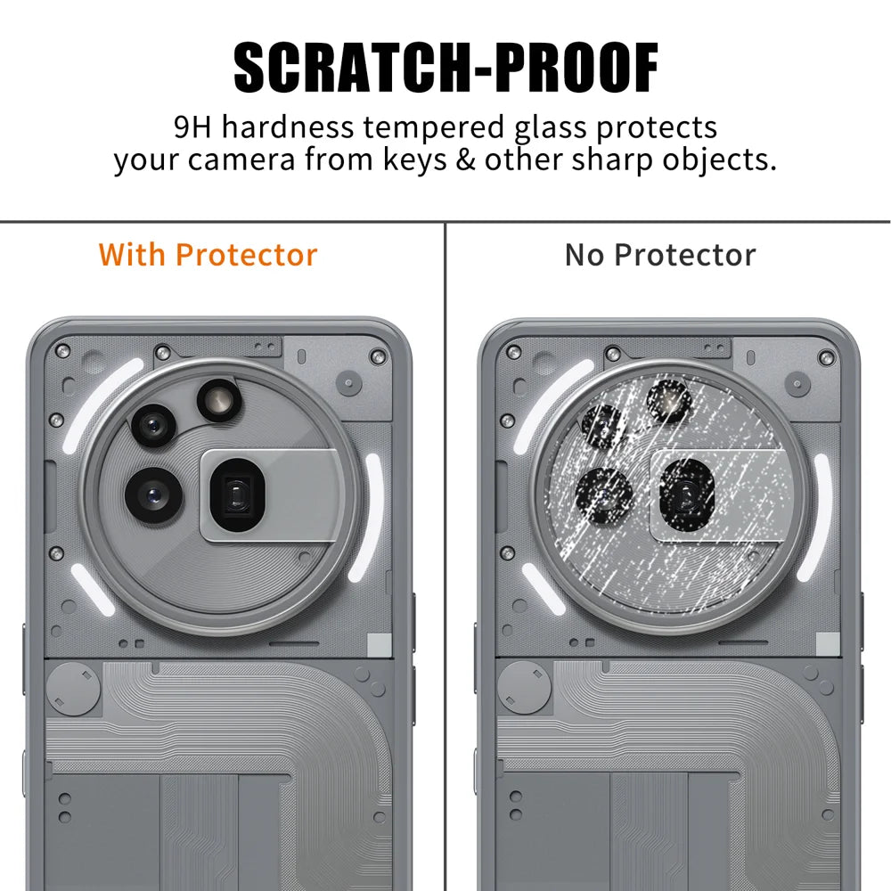 For Nothing Phone (3a) Pro Full Cover Camera Lens Protector High Definition Anti Fingerprint AR Tempered Glass Lens Film - Transparent - 4