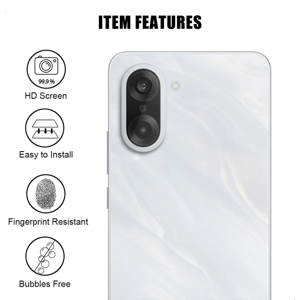For OnePlus Ace 5 Racing 5G Full Cover Camera Lens Protector High Definition Anti Fingerprint AR Tempered Glass Lens Film - Transparent - 2
