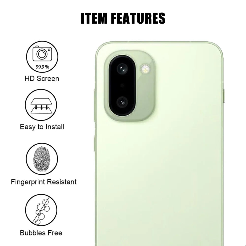 For OnePlus Ace 6T 5G Full Cover Camera Lens Protector High Definition Anti Fingerprint AR Tempered Glass Lens Film - Transparent - 2