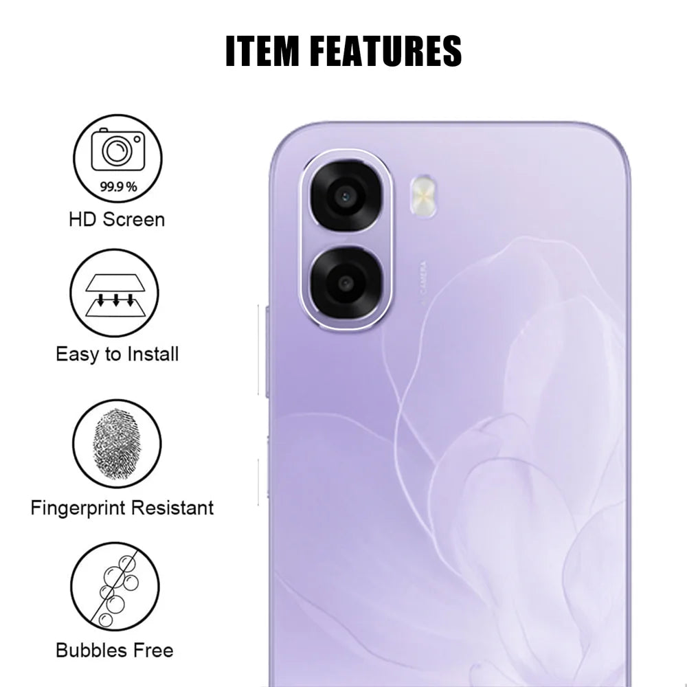 For Oppo A6x 5G Full Cover Camera Lens Protector High Definition Anti Fingerprint AR Tempered Glass Lens Film - Transparent - 2