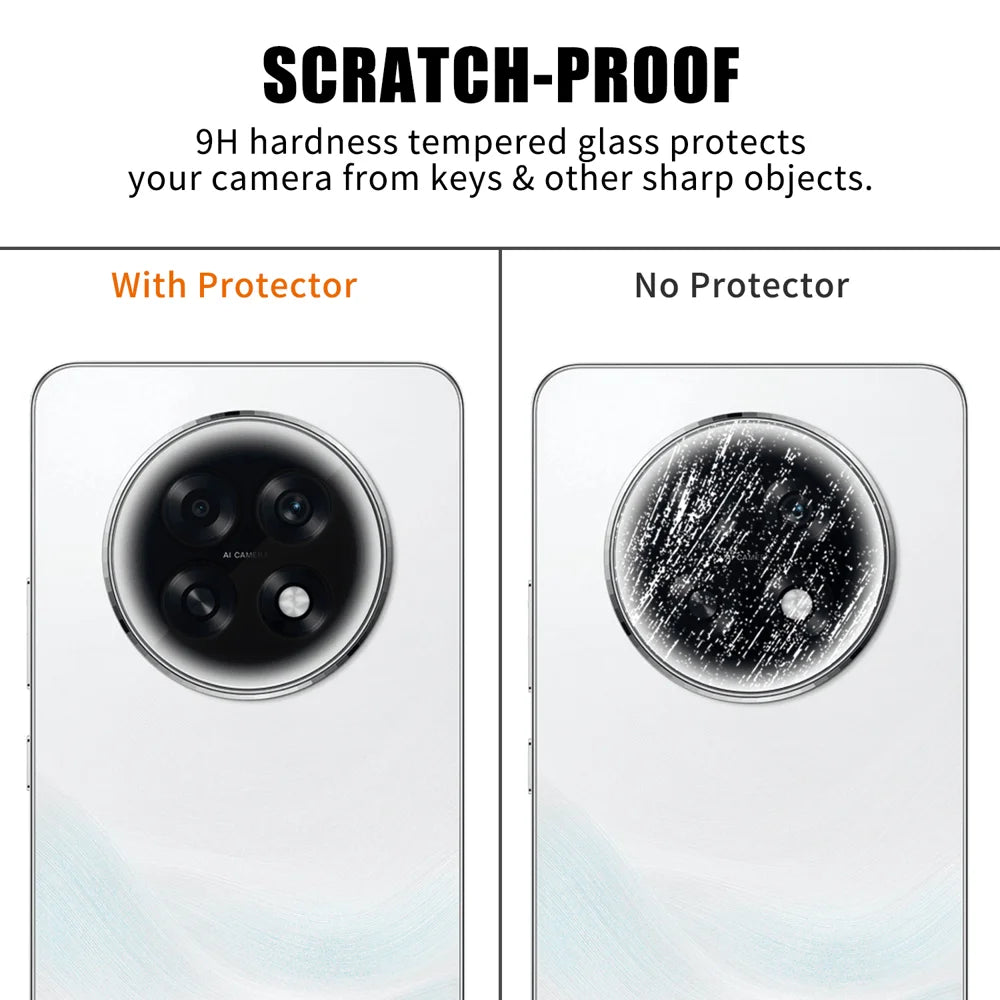 For Oppo A6 GT 5G / Oppo F31 Pro+ 5G Full Cover Camera Lens Protector High Definition Anti Fingerprint AR Tempered Glass Lens Film - Transparent - 4