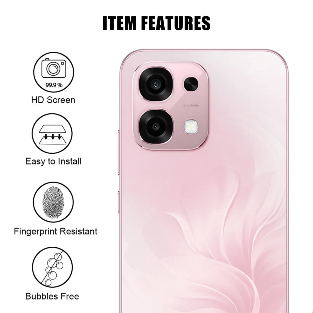 For Oppo A6 Pro 5G / Oppo F31 5G Full Cover Camera Lens Protector High Definition Anti Fingerprint AR Tempered Glass Lens Film - Transparent - 2