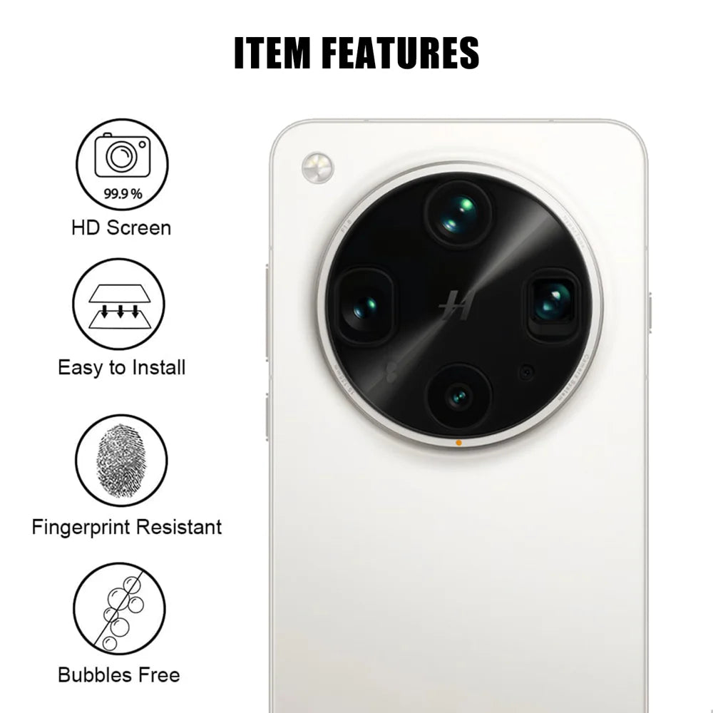 For Oppo Find X8 Ultra 5G Full Cover Camera Lens Protector High Definition Anti Fingerprint AR Tempered Glass Lens Film - Transparent - 2