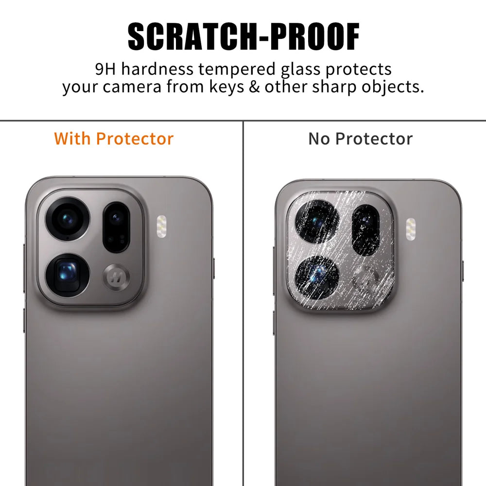 For Oppo Find X9 Pro 5G Full Cover Camera Lens Protector High Definition Anti Fingerprint AR Tempered Glass Lens Film - Transparent - 4