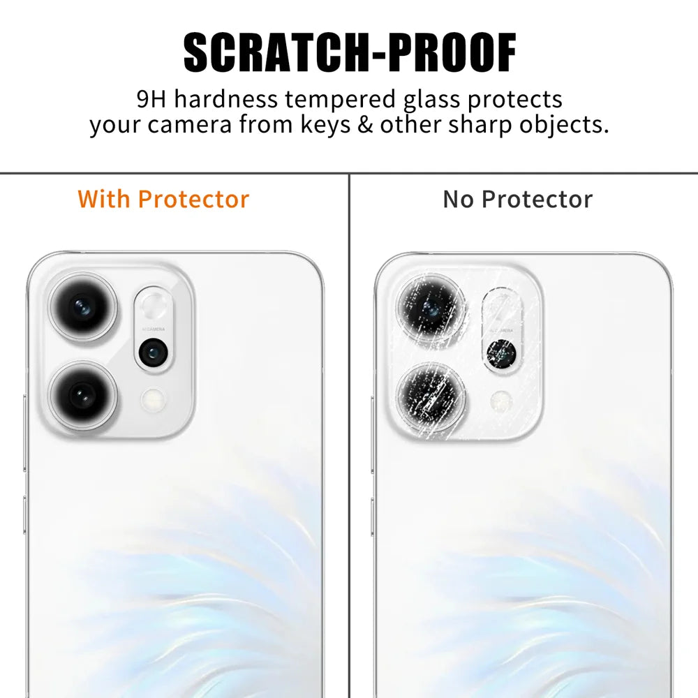 For Oppo Reno14 Pro 5G (Global) Full Cover Camera Lens Protector High Definition Anti Fingerprint AR Tempered Glass Lens Film - Transparent - 4