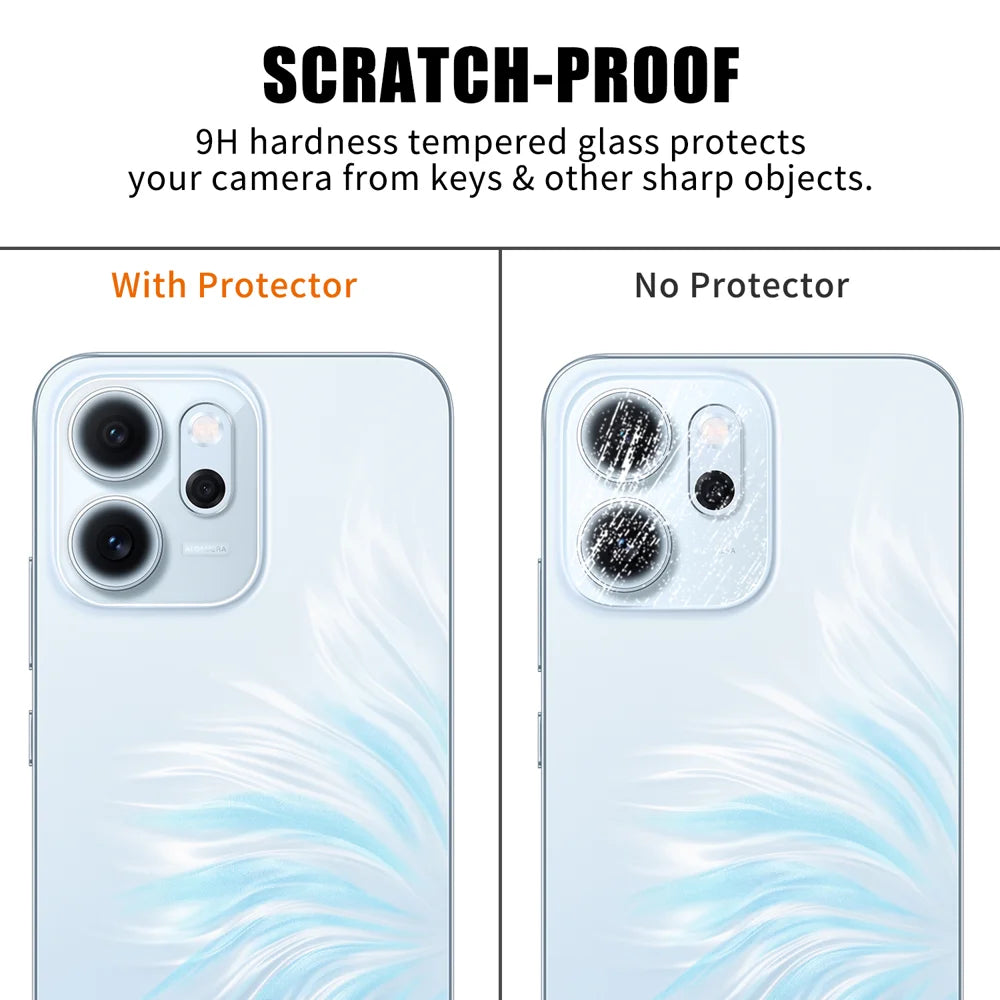 For Oppo Reno14 F 5G Full Cover Camera Lens Protector High Definition Anti Fingerprint AR Tempered Glass Lens Film - Transparent - 4
