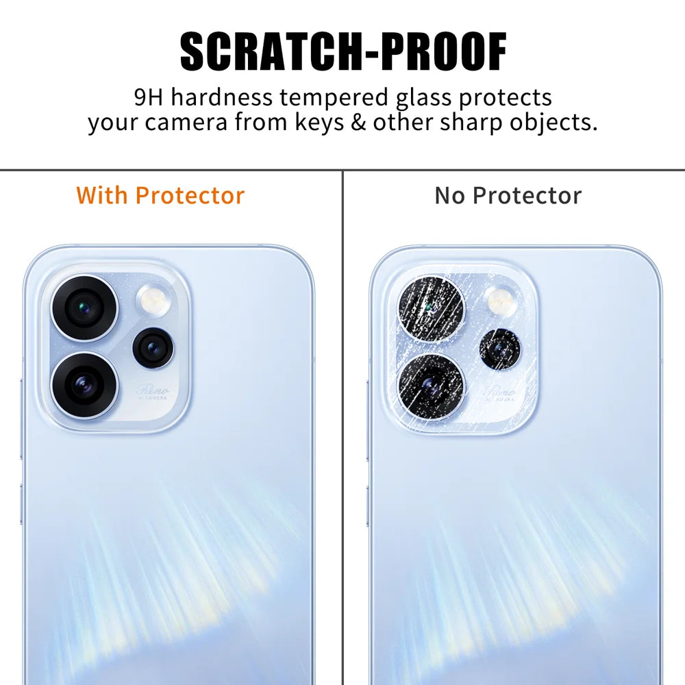 For Oppo Reno15 Pro 5G (Global) Full Cover Camera Lens Protector High Definition Anti Fingerprint AR Tempered Glass Lens Film - Transparent - 4