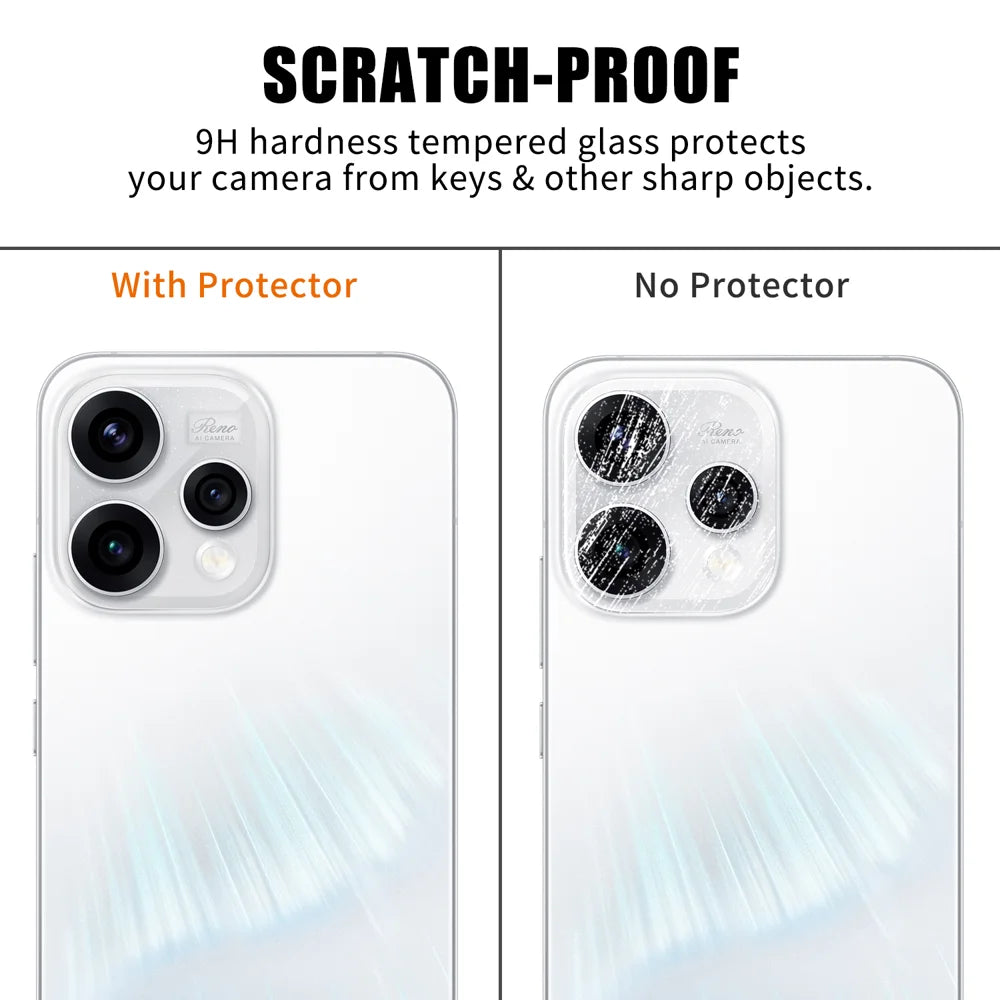 For Oppo Reno15 F 5G / Oppo Reno15 5G (Global) Full Cover Camera Lens Protector High Definition Anti Fingerprint AR Tempered Glass Lens Film - Transparent - 4