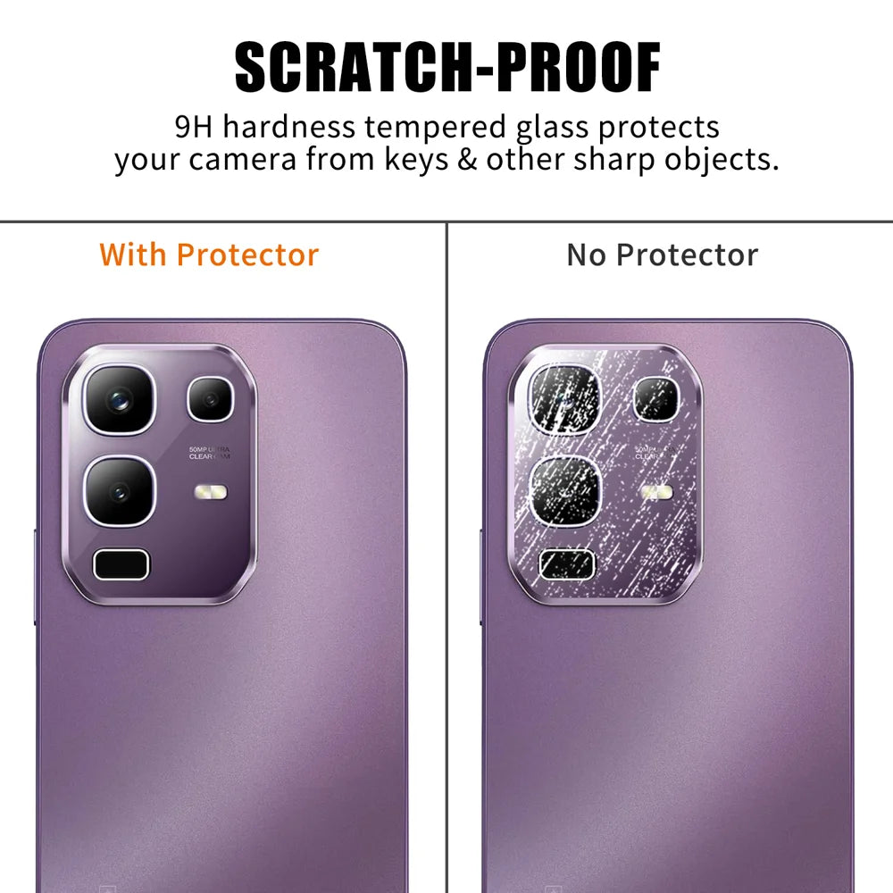 For Infinix Note 50x 5G Full Cover Camera Lens Protector High Definition Anti Fingerprint AR Tempered Glass Lens Film - Transparent - 4