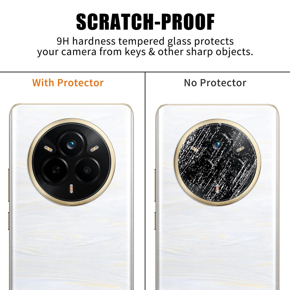 For Realme 14 Pro+ 5G / Realme 14 Pro 5G Full Cover Camera Lens Protector High Definition Anti Fingerprint AR Tempered Glass Lens Film - Transparent - 4