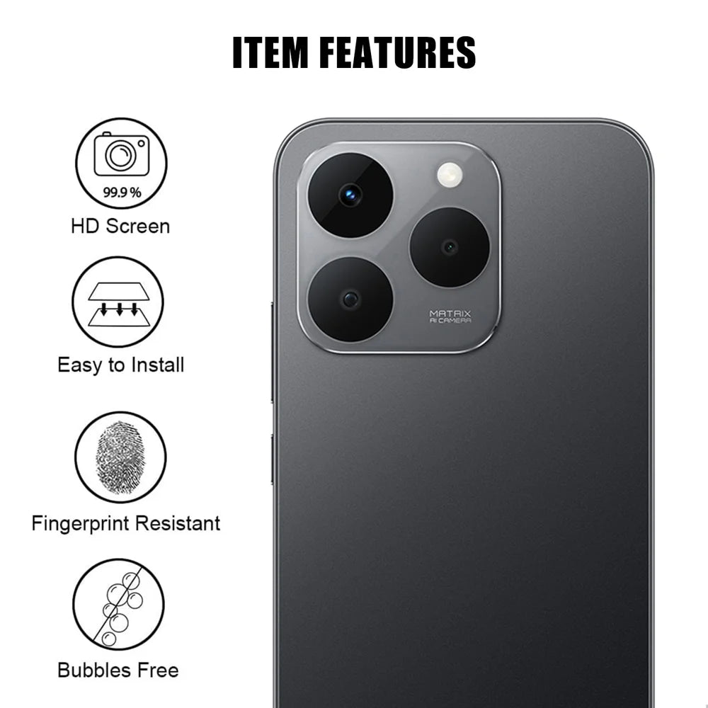 For Realme 15T 5G Full Cover Camera Lens Protector High Definition Anti Fingerprint AR Tempered Glass Lens Film - Transparent - 2
