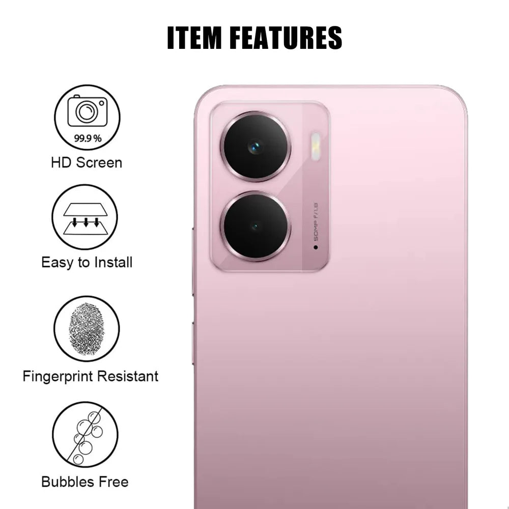 For Realme P3 5G Full Cover Camera Lens Protector High Definition Anti Fingerprint AR Tempered Glass Lens Film - Transparent - 2