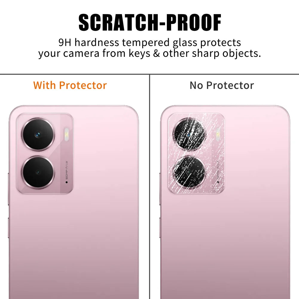 For Realme P3 5G Full Cover Camera Lens Protector High Definition Anti Fingerprint AR Tempered Glass Lens Film - Transparent - 4