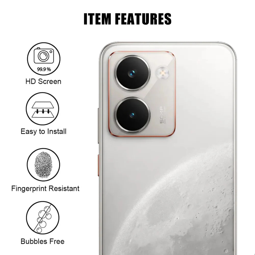 For Realme P3 Ultra 5G Full Cover Camera Lens Protector High Definition Anti Fingerprint AR Tempered Glass Lens Film - Transparent - 2