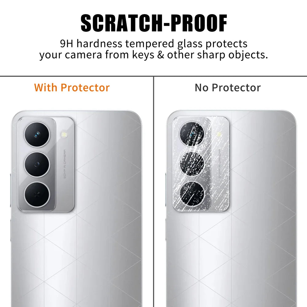 For Realme P3x 5G Full Cover Camera Lens Protector High Definition Anti Fingerprint AR Tempered Glass Lens Film - Transparent - 4